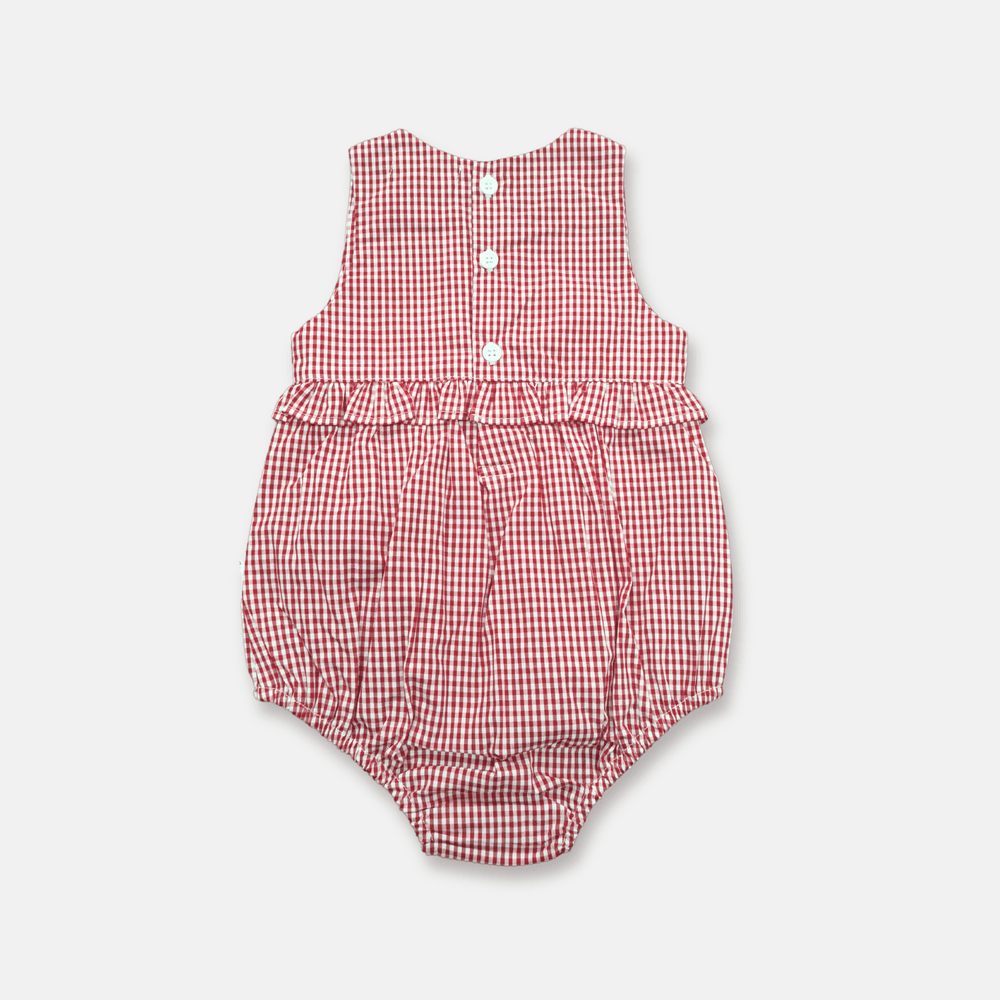 Love Henry Playsuits Baby Girls Nora Playsuit - Petite Red Check