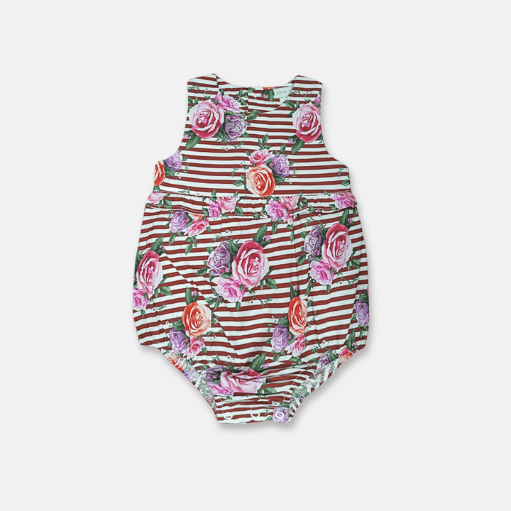 Love Henry Playsuits Baby Girls Nora Romper - Striped Blooms