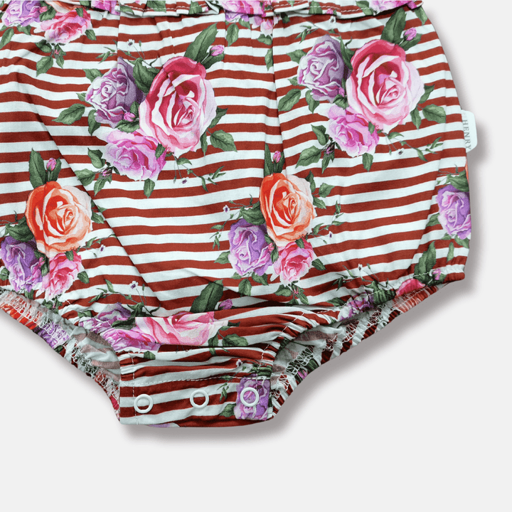 Love Henry Playsuits Baby Girls Nora Romper - Striped Blooms