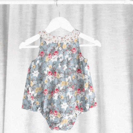 Love Henry Playsuits Baby Girls Sofia Playsuit - Blue Blossom
