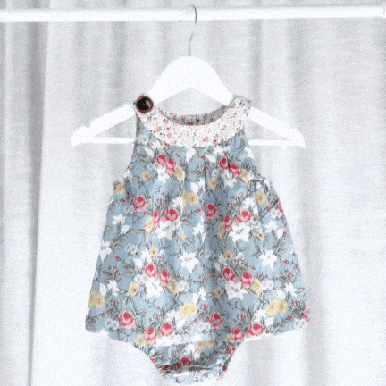 Love Henry Playsuits Baby Girls Sofia Playsuit - Blue Blossom