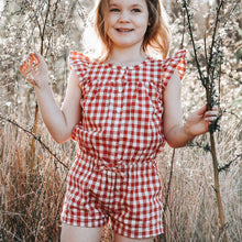 Load image into Gallery viewer, Love Henry Playsuits Girls Chloe Playsuit - Red Check
