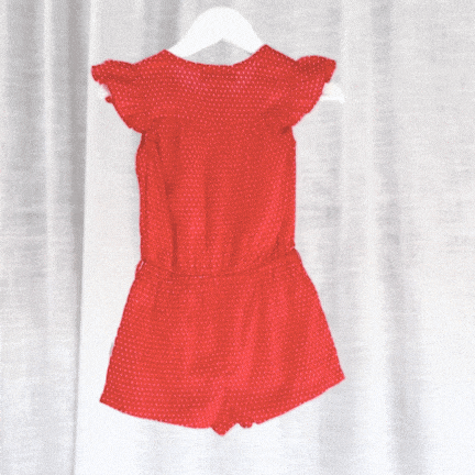 Love Henry Playsuits Girls Chloe Playsuit -  Red Polka Dots