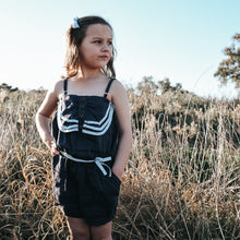 Load image into Gallery viewer, Love Henry Playsuits Girls Miranda Playsuit - Navy Linen
