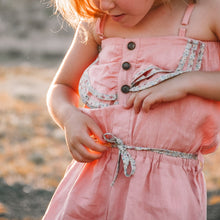 Load image into Gallery viewer, Love Henry Playsuits Girls Miranda Playsuit - Peach Pink Linen
