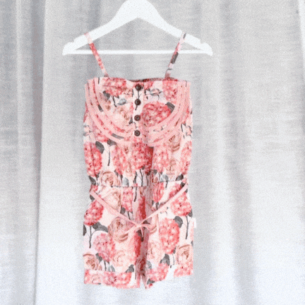 Love Henry Playsuits Girls Miranda Playsuit - Pink Blossom