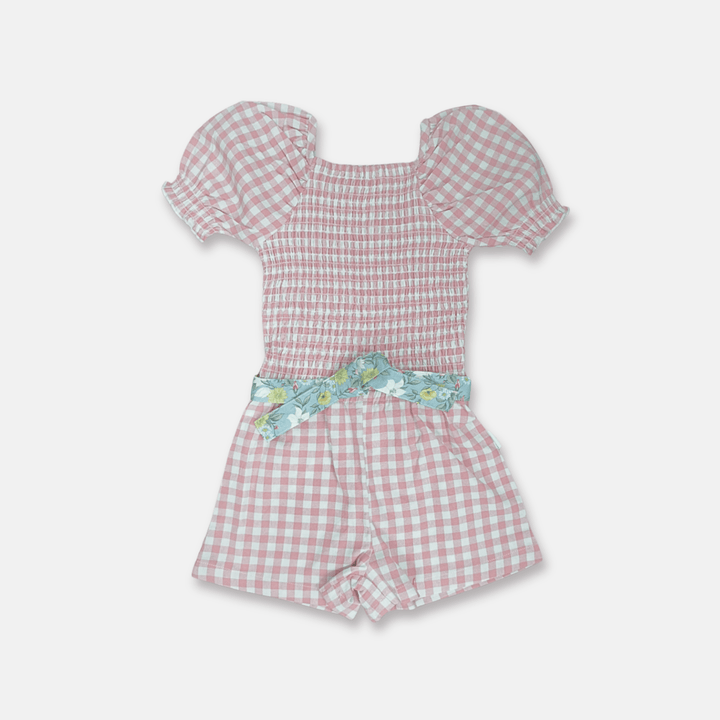 Love Henry Playsuits Girls Tilly Playsuit -  Pink Check