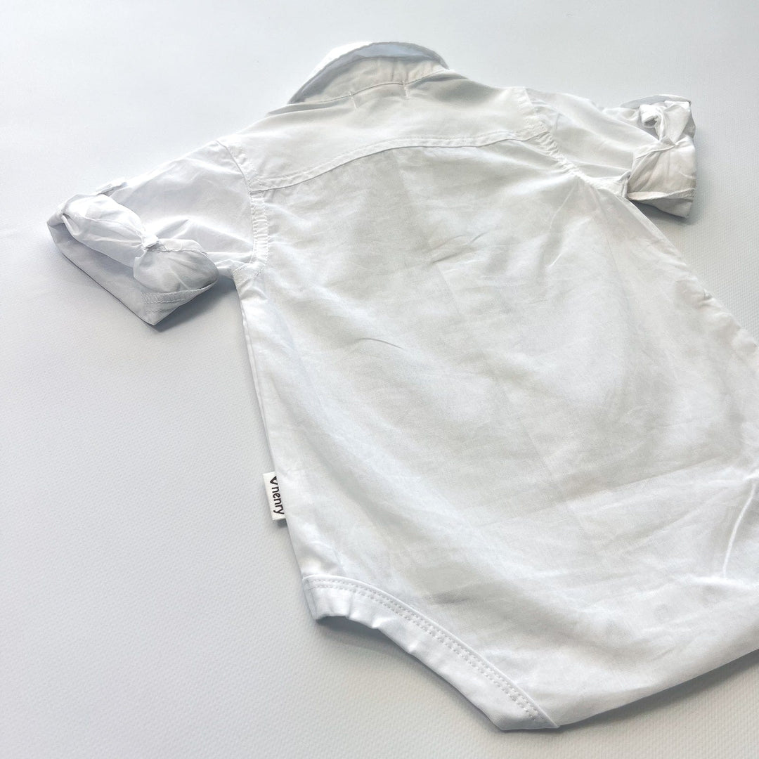 Baby Boys Dress Shirt Romper White - Main Image