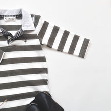 Load image into Gallery viewer, Love Henry Rompers Baby Boys Freddie Polo Romper - Olive Stripe
