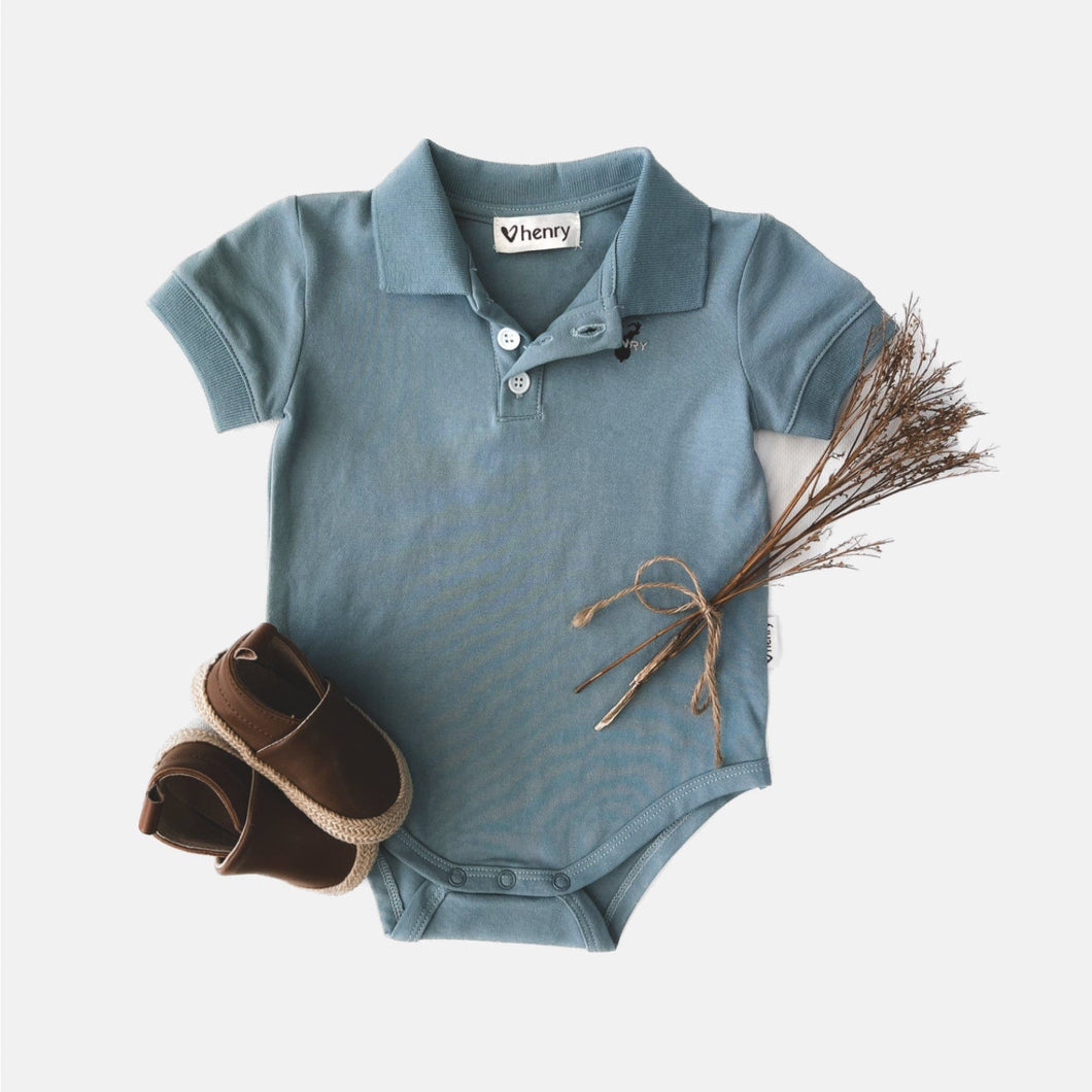 Love Henry Rompers Baby Boys Polo Romper - Blue