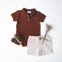 Load image into Gallery viewer, Love Henry Rompers Baby Boys Polo Romper - Bronze
