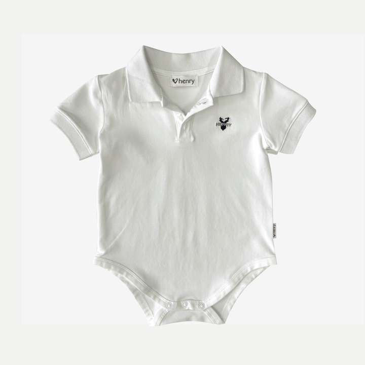 Love Henry Rompers Baby Boys Polo Romper - White