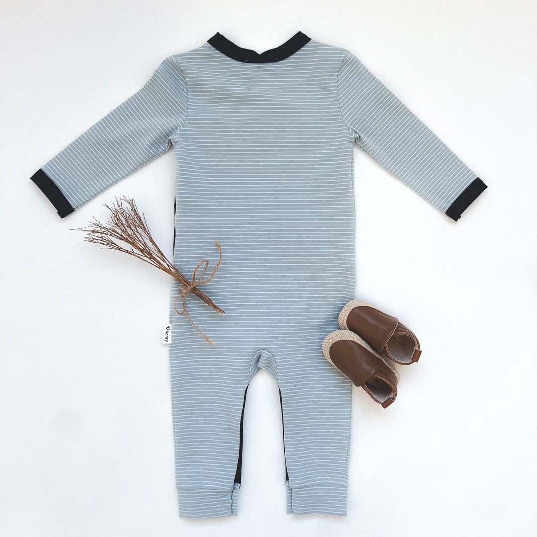 Love Henry Rompers Baby Boys Winter Onesie - Blue Stripe