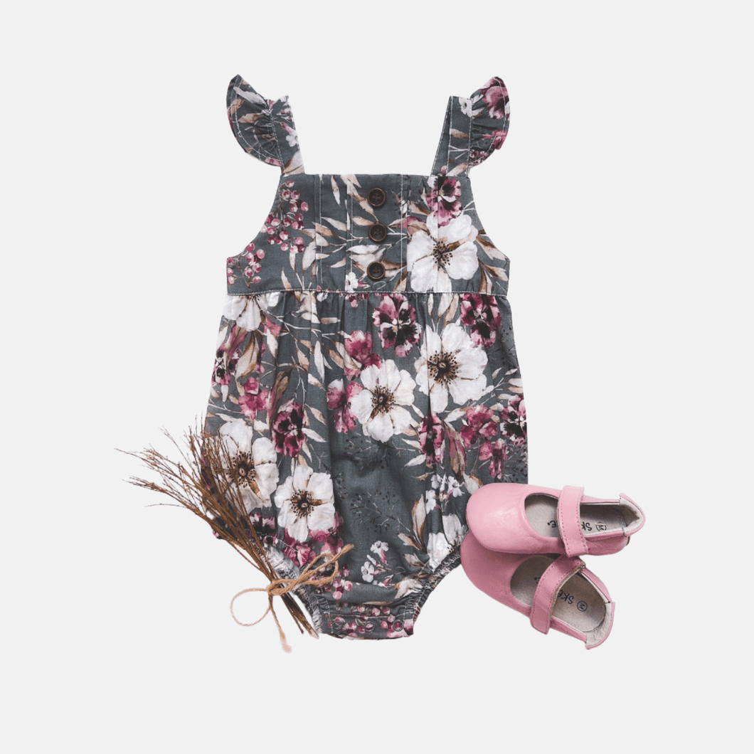 Love Henry Rompers Baby Girls Freya Playsuit - Midnight Floral