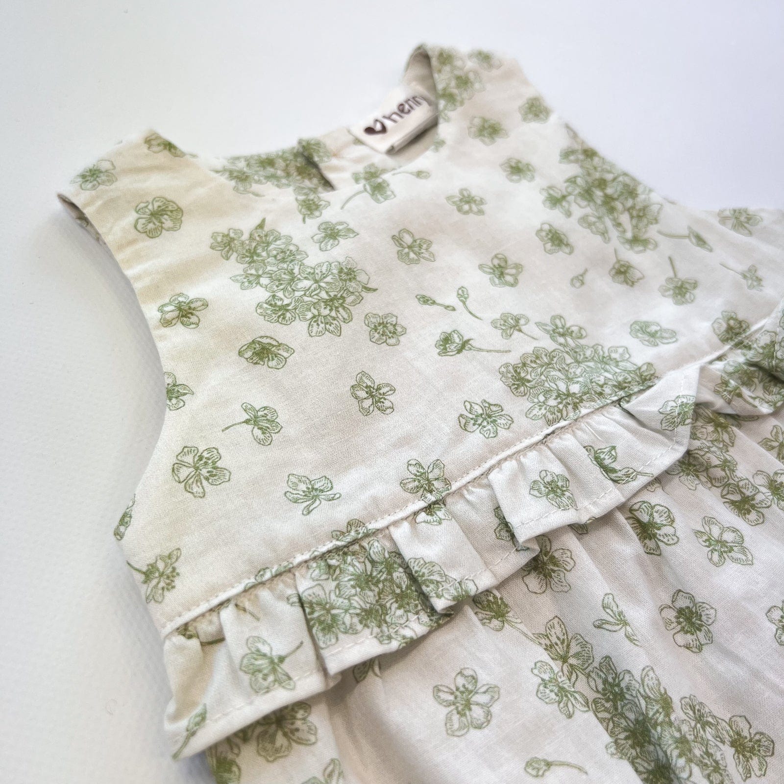 Love Henry Rompers Baby Girls Nora Playsuit - Moss Flowers