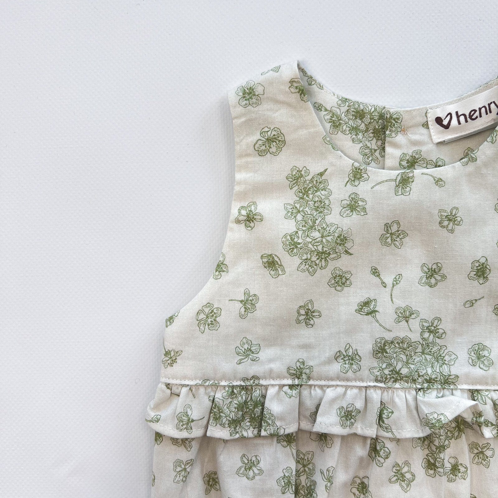 Love Henry Rompers Baby Girls Nora Playsuit - Moss Flowers