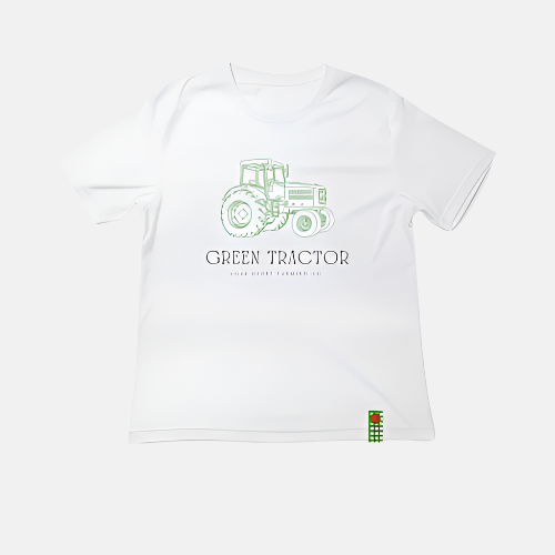 Love Henry Tops Baby Boys Green Tractor Tee - White