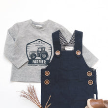 Load image into Gallery viewer, Love Henry Tops Baby Boys LS Graphic Tee - Farmer Tractor
