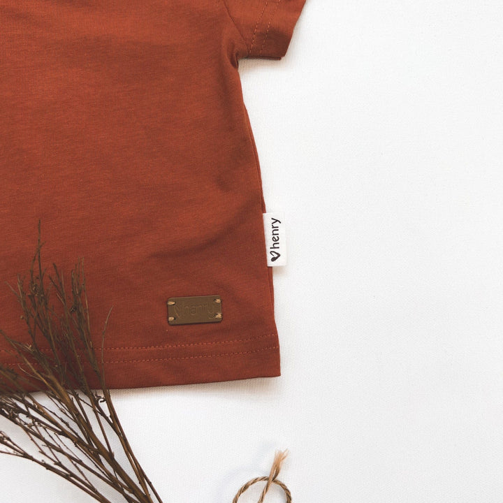 Love Henry Tops Baby Boys Plain Tee - Bronze