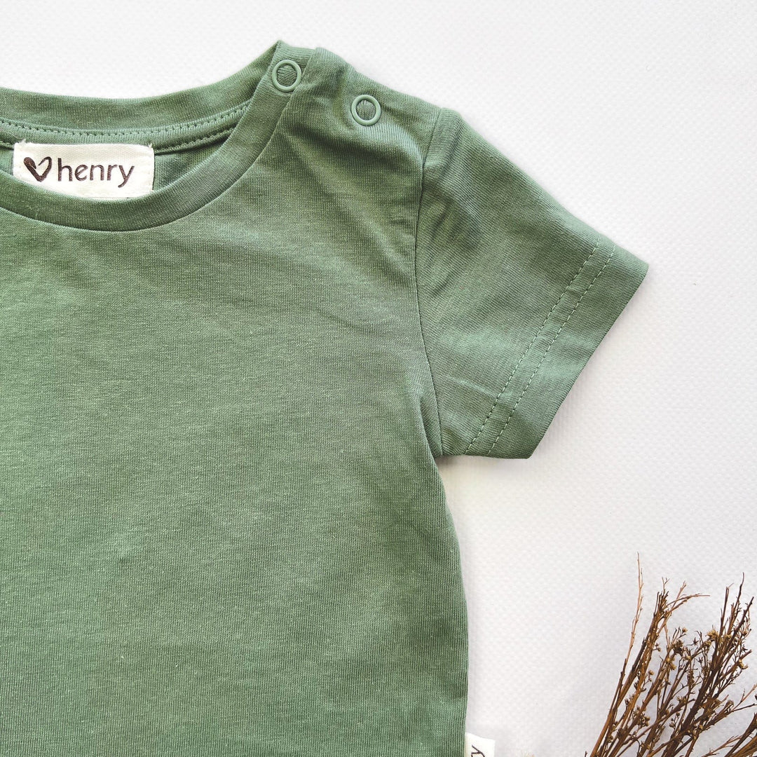 Love Henry Tops Baby Boys Plain Tee - Green