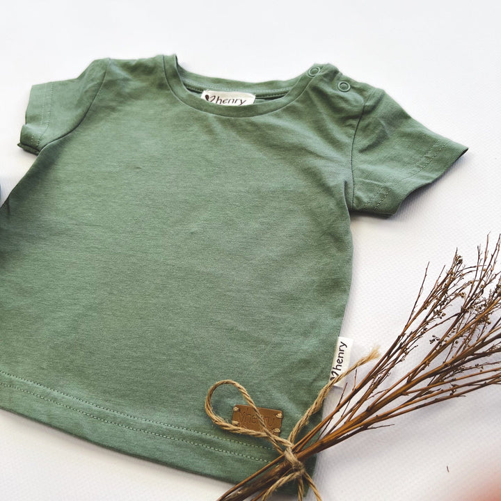 Love Henry Tops Baby Boys Plain Tee - Green