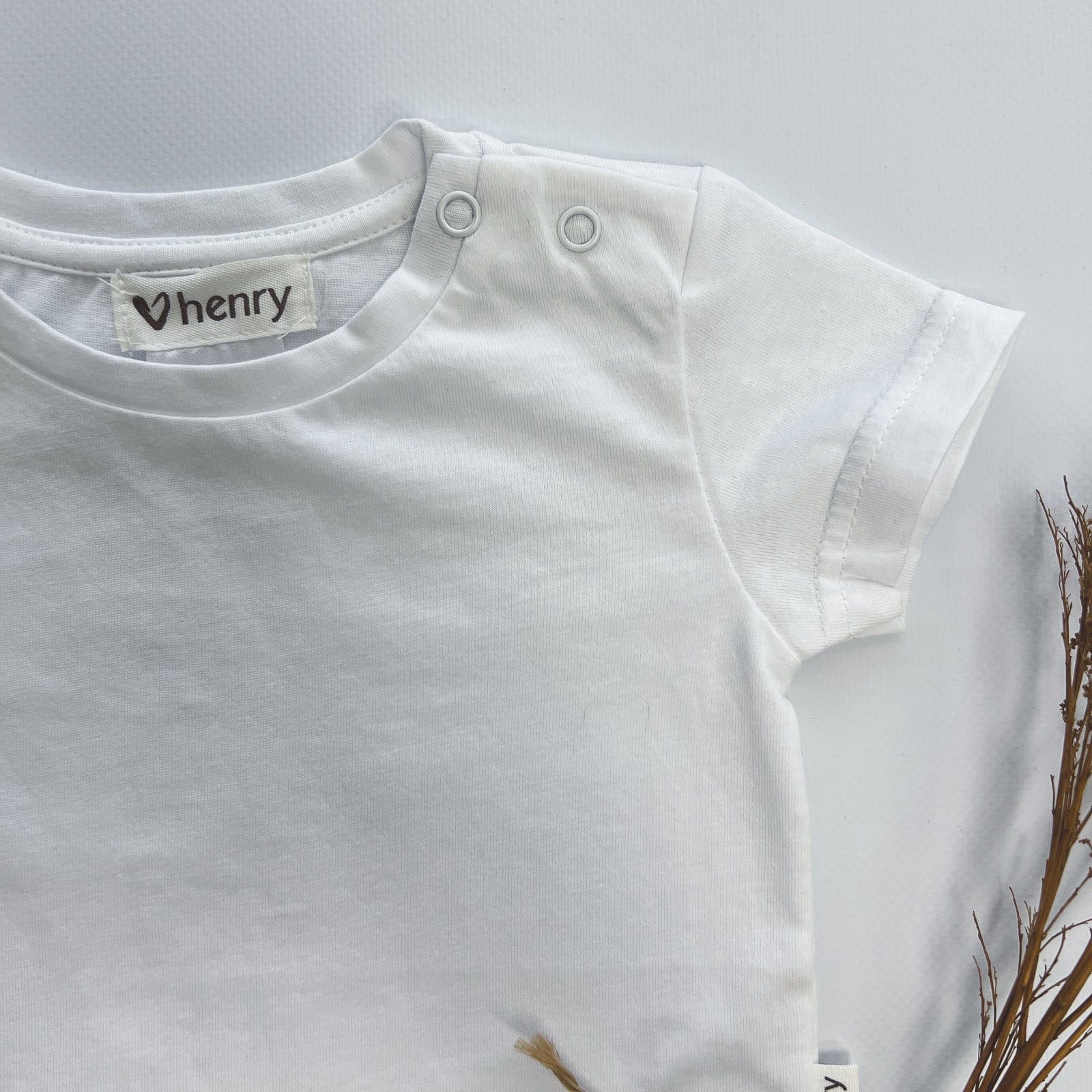 Love Henry Tops Baby Boys Plain Tee - White