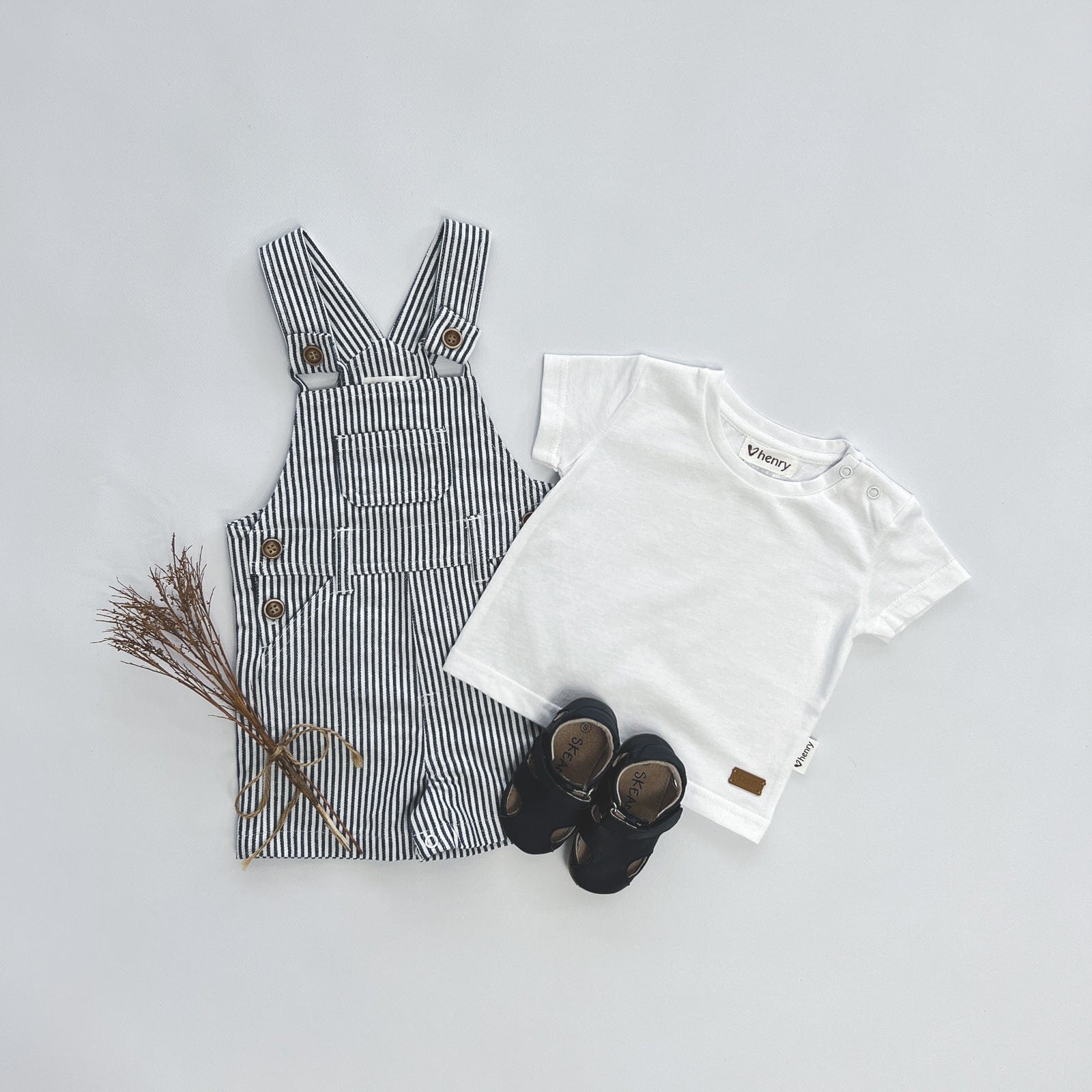 Love Henry Tops Baby Boys Plain Tee - White