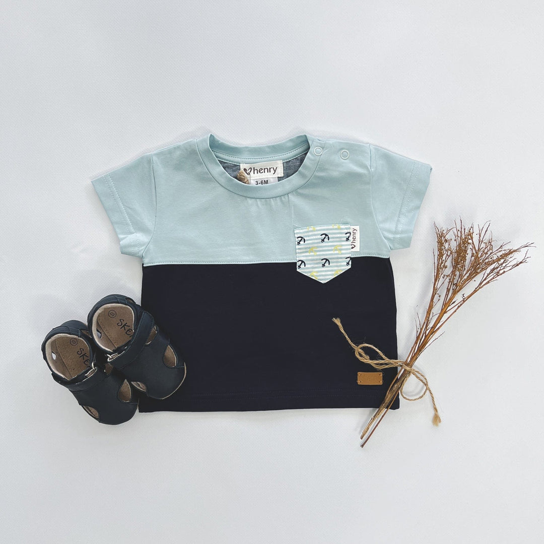Love Henry Tops Baby Boys Pocket Tee - Amalfi Coast