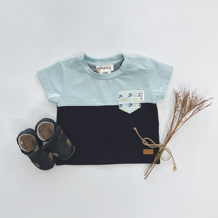Love Henry Tops Baby Boys Pocket Tee - Amalfi Coast