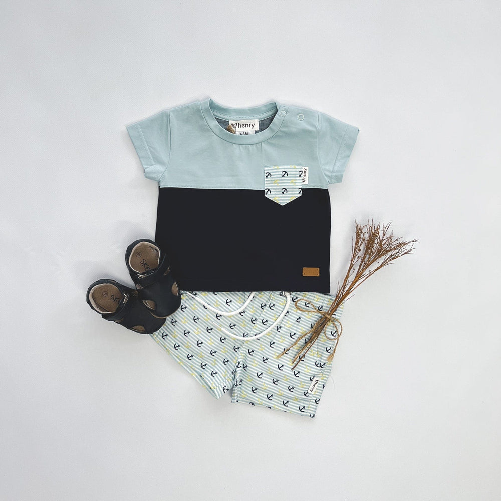 Love Henry Tops Baby Boys Pocket Tee - Amalfi Coast