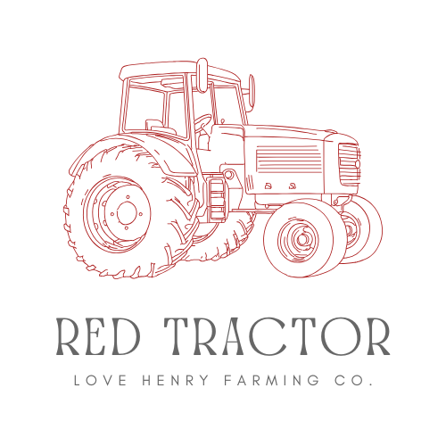 Love Henry Tops Baby Boys Red Tractor Tee - White