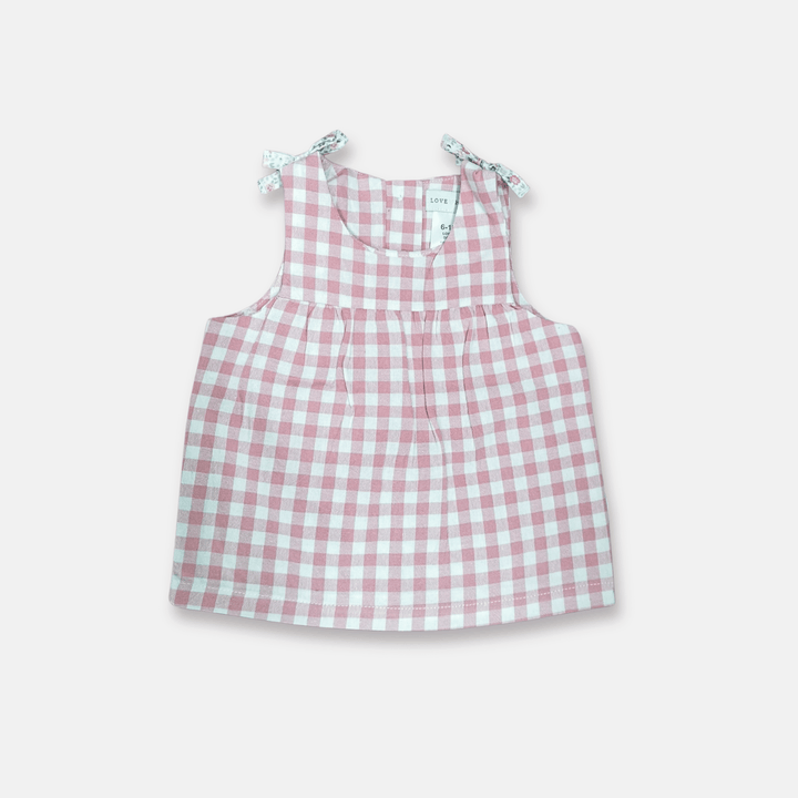 Love Henry Tops Baby Girls Amelia Top - Pink Check