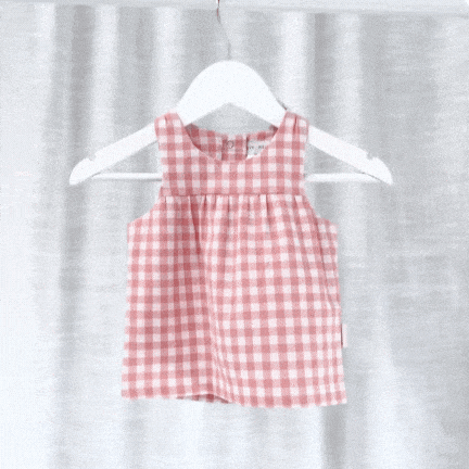 Love Henry Tops Baby Girls Amelia Top - Pink Check