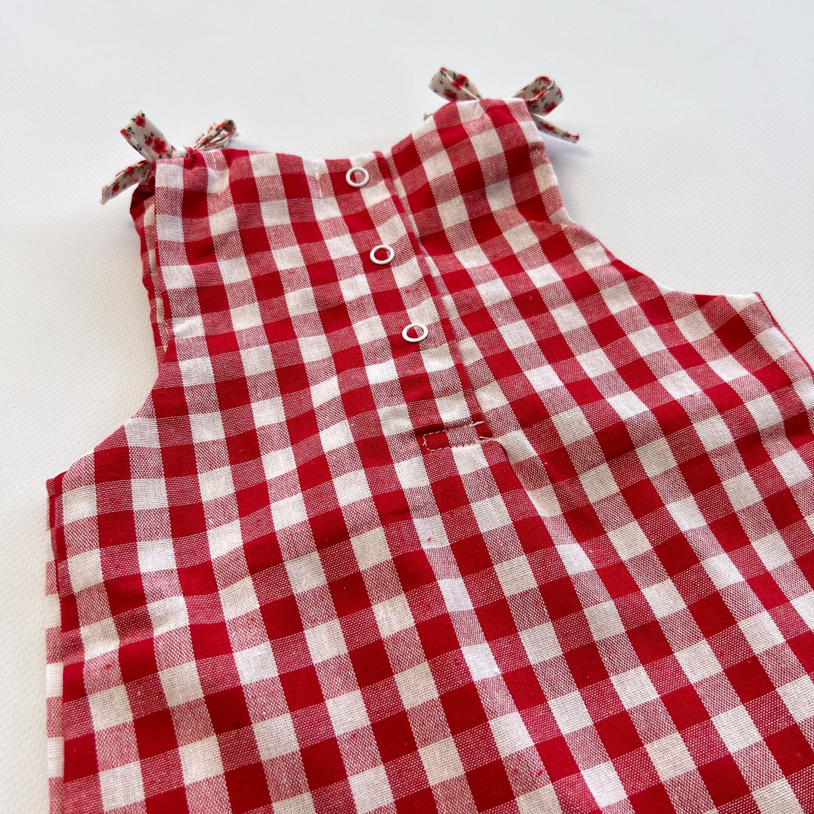 Love Henry Tops Baby Girls Amelia Top - Red Check