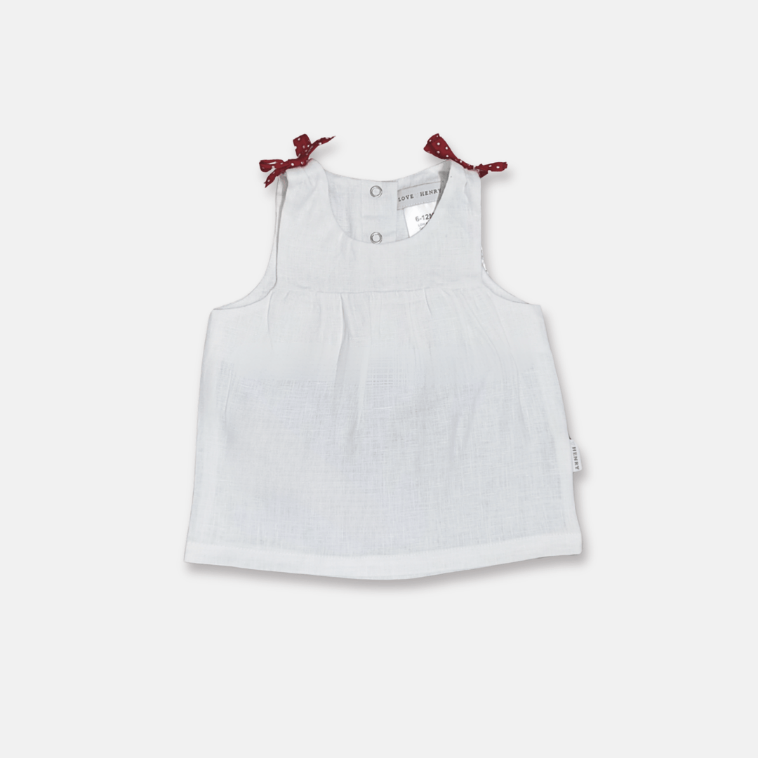 Love Henry Tops Baby Girls Amelia Top - White