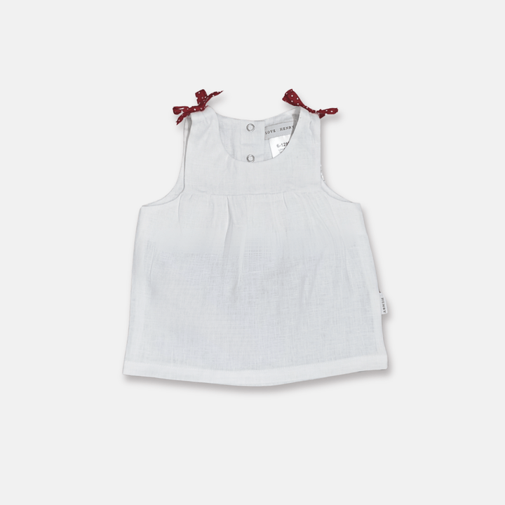 Love Henry Tops Baby Girls Amelia Top - White