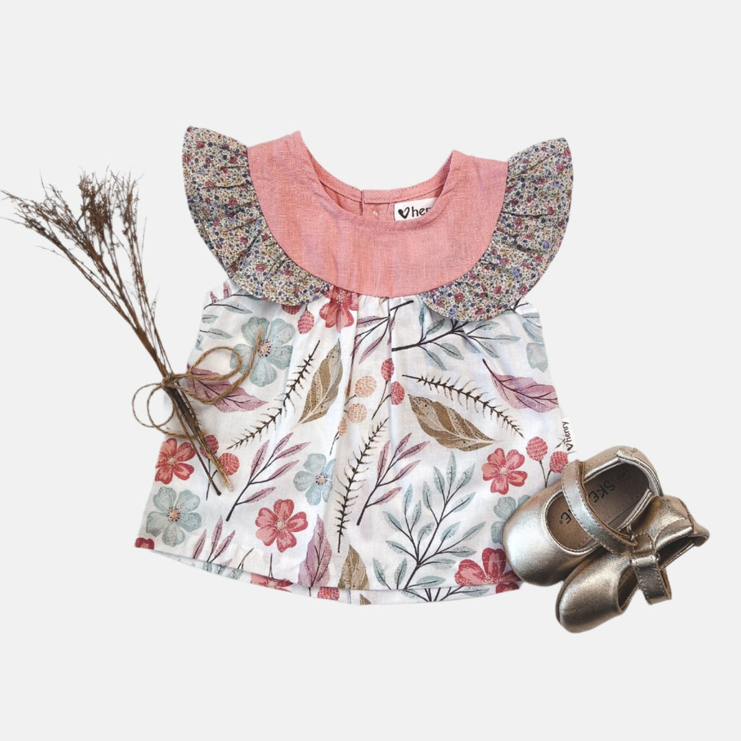 Love Henry Tops Baby Girls Tasmin Top - Fairyfloss Sunset