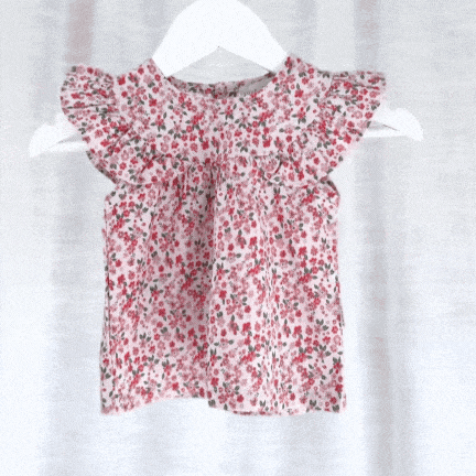 Love Henry Tops Baby Girls Tasmin Top - Pink Petite Floral