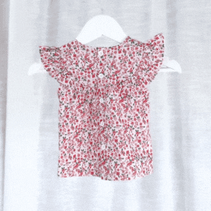 Love Henry Tops Baby Girls Tasmin Top - Pink Petite Floral