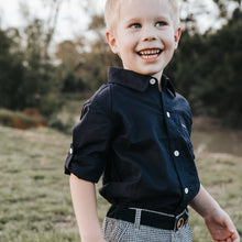 Load image into Gallery viewer, Love Henry Tops Boys Dress Shirt - Navy

