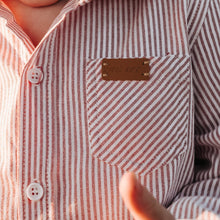 Load image into Gallery viewer, Love Henry Tops Boys Dress Shirt - Red Pinstripe
