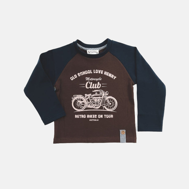 Love Henry Tops Boys LS Graphic Tee - Motorcycle Club