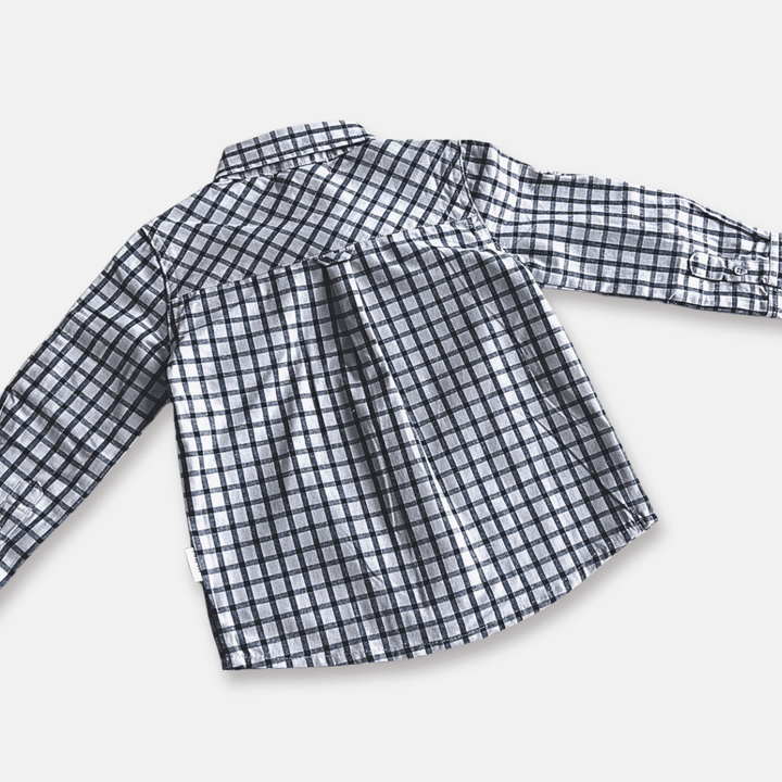 Love Henry Tops Boys Oxford Dress Shirt -  Blue Check