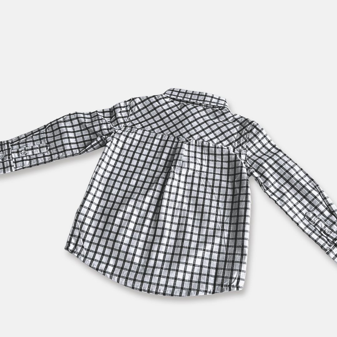 Love Henry Tops Boys Oxford Dress Shirt - Green Check