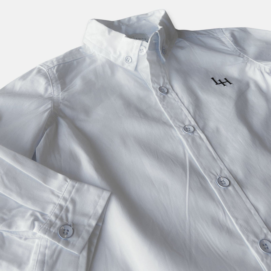 Love Henry Tops Boys Oxford Dress Shirt -  White