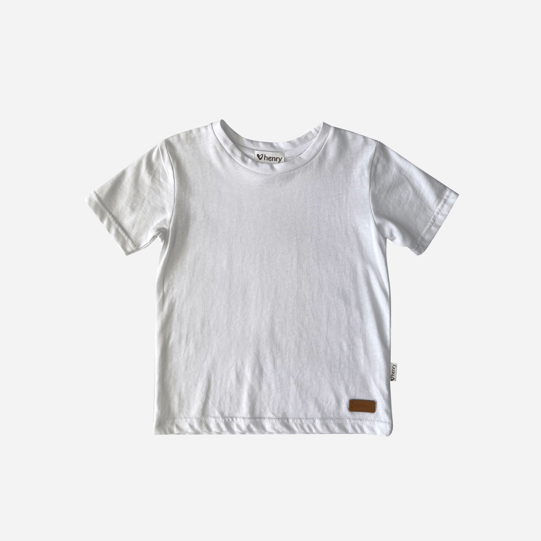 Love Henry Tops Boys Plain Tee - White