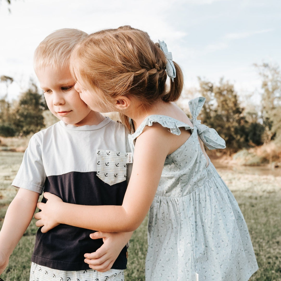 Love Henry Tops Boys Pocket Tee - Amalfi Coast