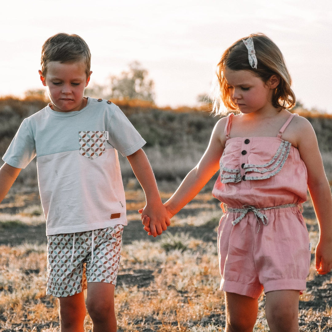 Love Henry Tops Boys Pocket Tee - Vintage Kaleido