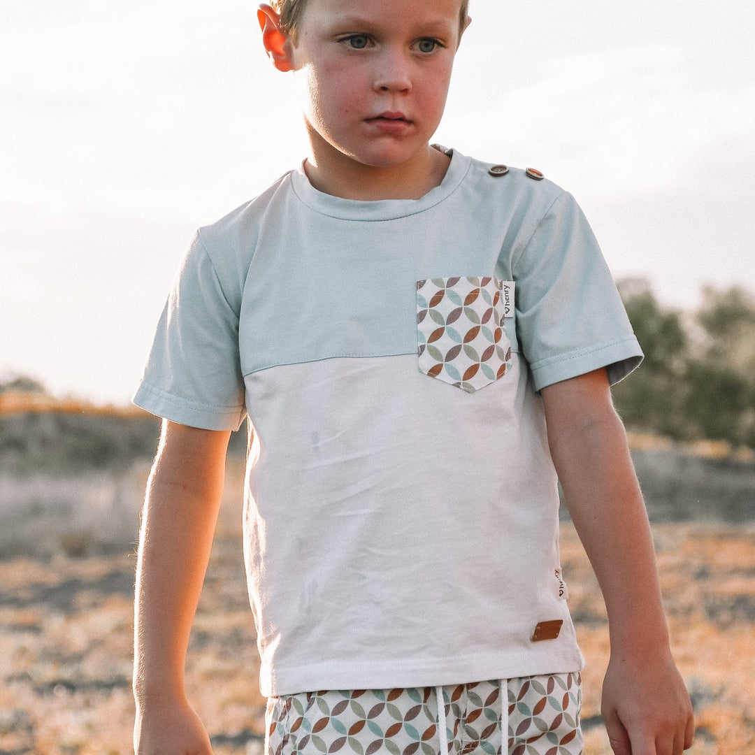 Love Henry Tops Boys Pocket Tee - Vintage Kaleido