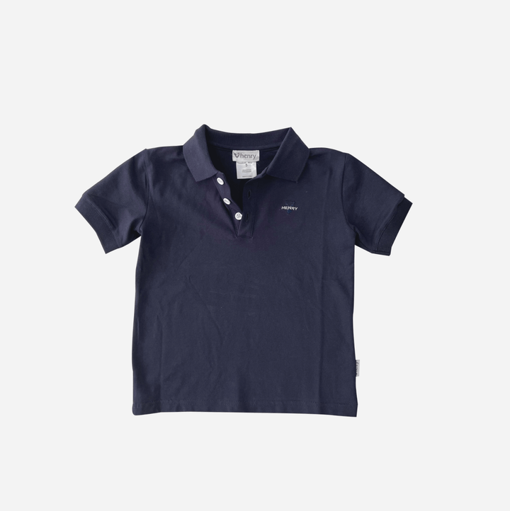 Love Henry Tops Boys Polo Shirt - Navy